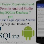 Create Registration And Login Form In Android Studio Using SQLite Database With Source Code Part 3