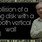 Collision Of A Rolling Disk With A Smooth Vertical Wall Rolling And Collision Impulse IITJEE NEET