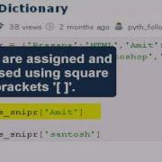 PYTHON Tutorial Python Dictionary