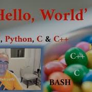 The Hello World Program In BASH Python C And C