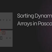 Sorting Dynamic Arrays In Pascal Insertion Sort With Command Line Input