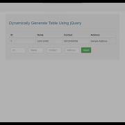 Dynamically Generate Table Data Using JQuery Tutorial DEMO