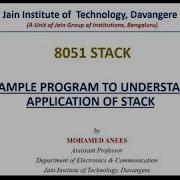 M03 Lec05 8051 Stack Example Program