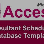Microsoft Access Consultant Scheduling Database Template