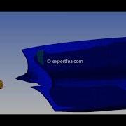ANSYS WB Explicit Dynamics FEA With Fluids Simulation Of A Bullet Penetrating A Tank With Water