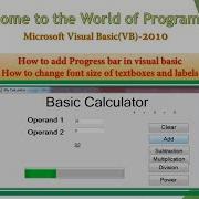 How To Add Progressbar And Change Font Sizes Of Textboxes And Labels