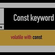 Constant Pointer Vs Pointer To Constant In C Programming Language Volatile With Const