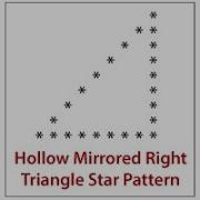 C Program Print Mirrored Hollow Right Triangle Star Pattern Shorts