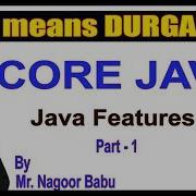 Java Tutorials Java Features Part 1 By Nagoor Babu
