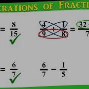 4 Operations Of Fractions In 1 Min