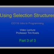 CO116 Selection Structures Part 3