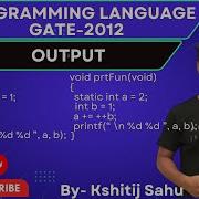 Programming Language GATE 2012 Problem Solution