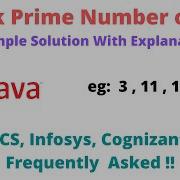 Java Program To Check Prime Number Tcs Infosys Cognizant Accenture Frequently Asked Problem