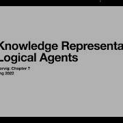 Intro To AI Lecture 12 Knowledge Representation And Logical Agents