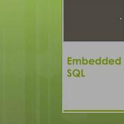 Introduction On Embedded SQL
