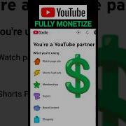 Youtube Partner Program Channel Fully Monetize Short Trending Monetization Shorts Ytshort
