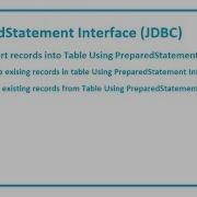 PreparedStatement JDBC