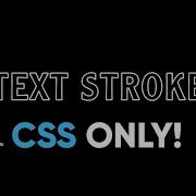 Text Stroke Using CSS Tutorial Shorts Css