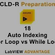LabVIEW CLD R 18 Auto Indexing For Loop Vs While Loop