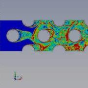 Fluent Large Eddy Simulation Of Heat Transfer In Pin Fin Array