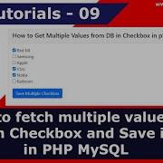 How To Fetch Multiple Values From DB In Checkbox And Save In DB In PHP MySQL PHP Tutorials 9