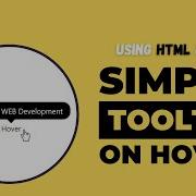 Simple Tooltip On Hover Using Html CSS CSS Tooltip On Hover Html And CSS Tutorial