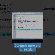 Dynamic Memory Allocation In C Language Using Malloc Shorts