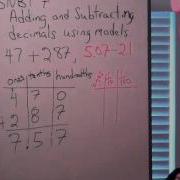 Adding And Subtracting Decimals Using Models