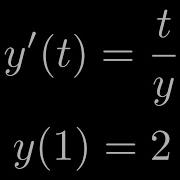 Solve The Initial Value Problem Y T T Y With Y 1 2