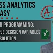 Solving Linear Programming In Excel With Multiple Variables Easy