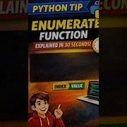 Enumerate Function In Python Explained In 30 Seconds Beginner Friendly Coding Python Shorts