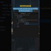 How To Add JavaScript To HTML In 15 Seconds Javascript Coding Htmlcss Js Programming Html