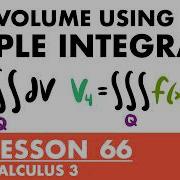 Volume Using Triple Integrals Calculus 3 Lesson 66 JK Math