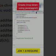 Create Dropdown Using Java Applet Java Programming Softwaredeveloper Coder