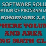 3 5 Java Volume And Surface Of Sphere Using Math Class
