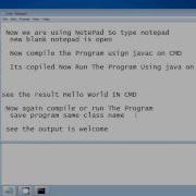 First Java Program Using Notepad