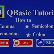 How To Use Comma Semicolon Colon And Quotation Marks In Qbasic In Hind Qbasic Tutorial