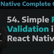 54 Simple Form Validation In React Native How To Add Form Validation In React Native Part 54