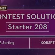 Сортировка XOR XORSRT Starter 208 Официальное решение CodeChef