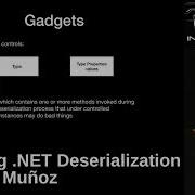 Attacking NET Deserialization Alvaro Muñoz