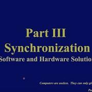 Concurrent Computing Part III Software Solutions 1 2