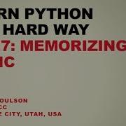 Learn Python The Hard Way Ex 27 Memorizing Logic