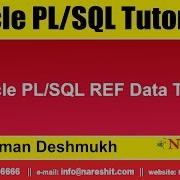 Oracle PL SQL Tutorials Oracle PL SQL REF Data Type Mr Vaman Deshmukh