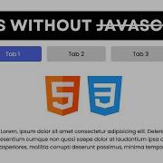 Just Create Tabs Using HTML And CSS No JS Required