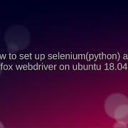 How To Set Up Selenium Python And Firefox Webdriver On Ubuntu 18 04