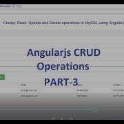 Angularjs CRUD Operation Using PHP And MySQL PART 3