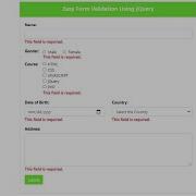 Easy Form Validation Using JQuery Part 1