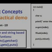 C Programming Character And String Based Input Output Functions