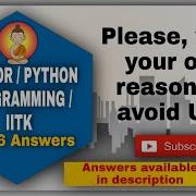 PRUTOR Python Programming Quiz 6 KNC402 Answers With Proper Reasoning AKTU Correct