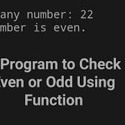 C Program To Check Even Or Odd Using Function Codingtutorial